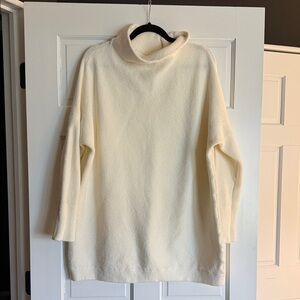 Free People Cream Cozy Turtleneck Sweater